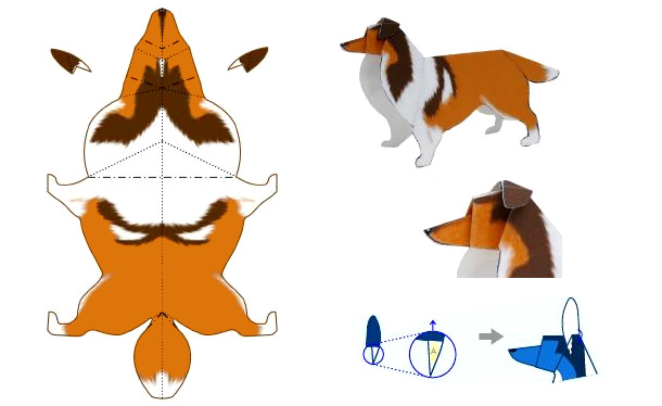 Как рисовать бумажных собачек